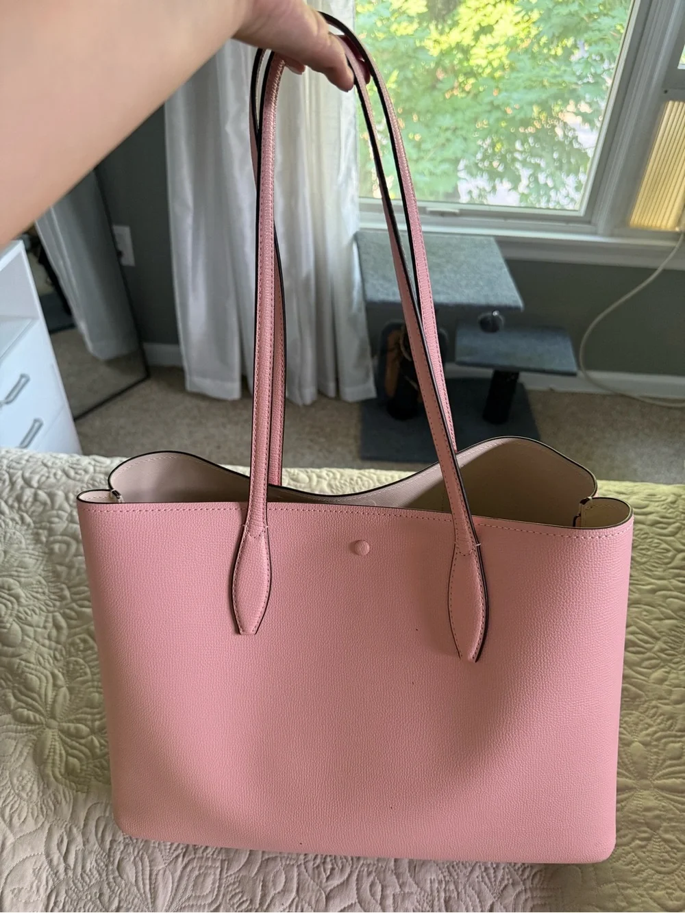 Kate Spade Pink Tote Bag w Mini Floral Pouch